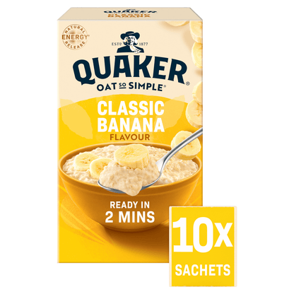 Quaker Oat So Simple Classic Banana Porridge Sachets 10x34.8g - UK Food & Drink - 5000108241584