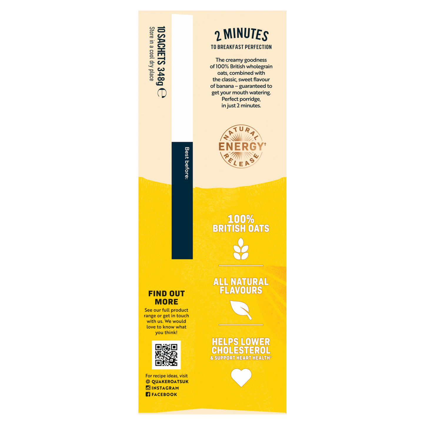 Quaker Oat So Simple Classic Banana Porridge Sachets 10x34.8g - UK Food & Drink - 5000108241584