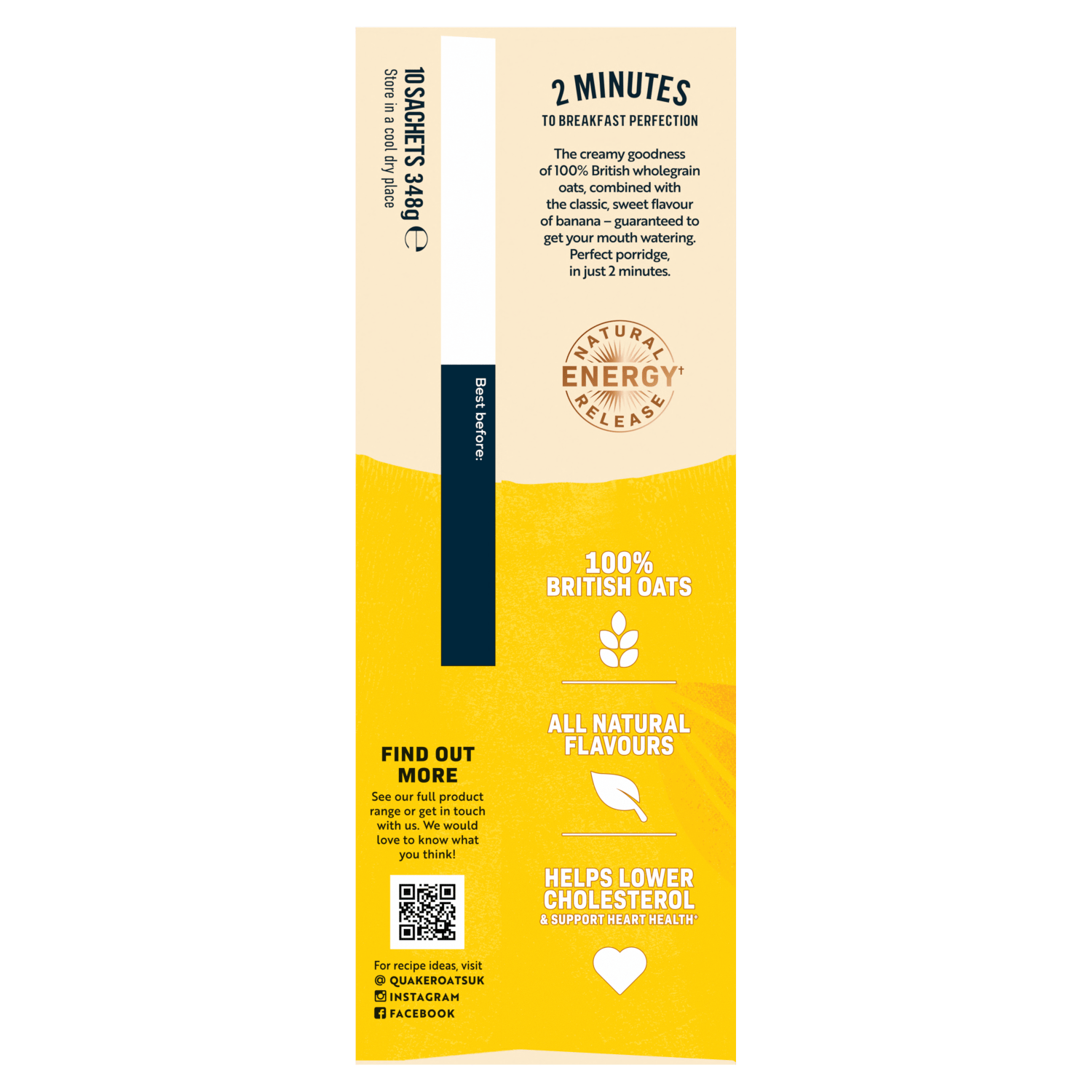 Quaker Oat So Simple Classic Banana Porridge Sachets 10x34.8g - UK Food & Drink - 5000108241584