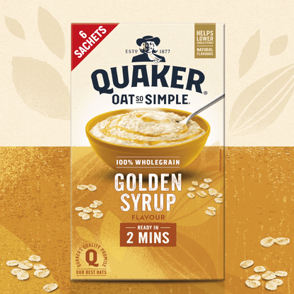 Quaker Oat So Simple Golden Syrup Porridge Sachets 6 x 36g - UK Food & Drink - 5000108031789