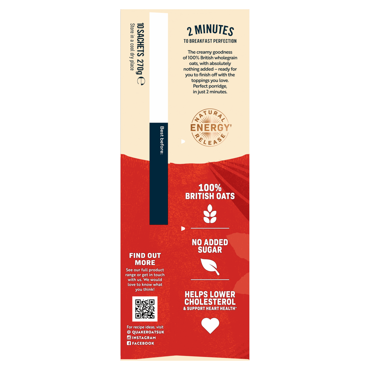 Quaker Oat So Simple Original Porridge Sachets 10x27g - UK Food & Drink - 5000108280941