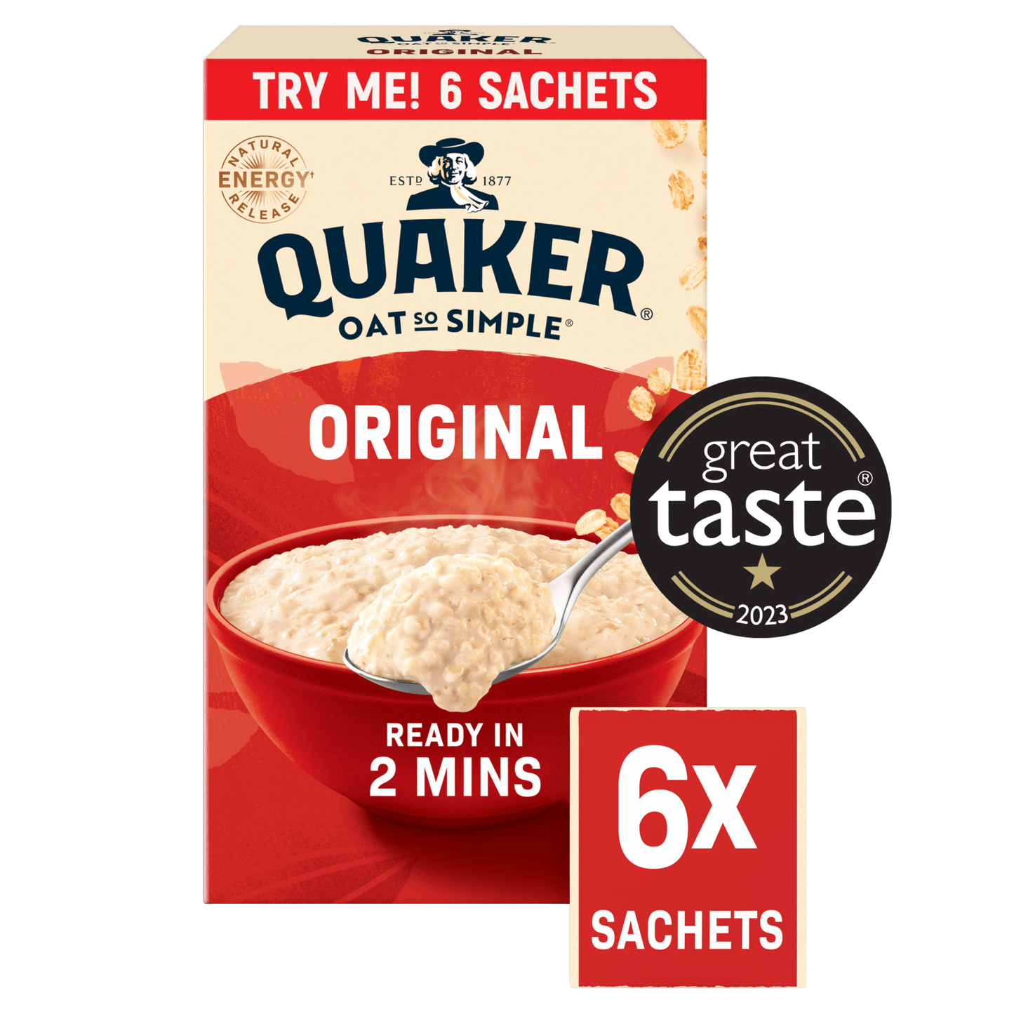 Quaker Oat So Simple Original Porridge Sachets 6 x 27g - UK Food & Drink - 5000108031710