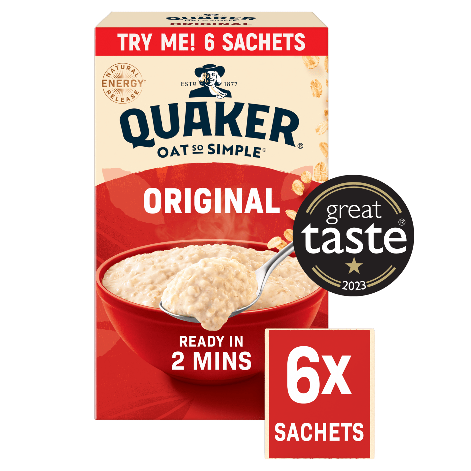 Quaker Oat So Simple Original Porridge Sachets 6 x 27g - UK Food & Drink - 5000108031710