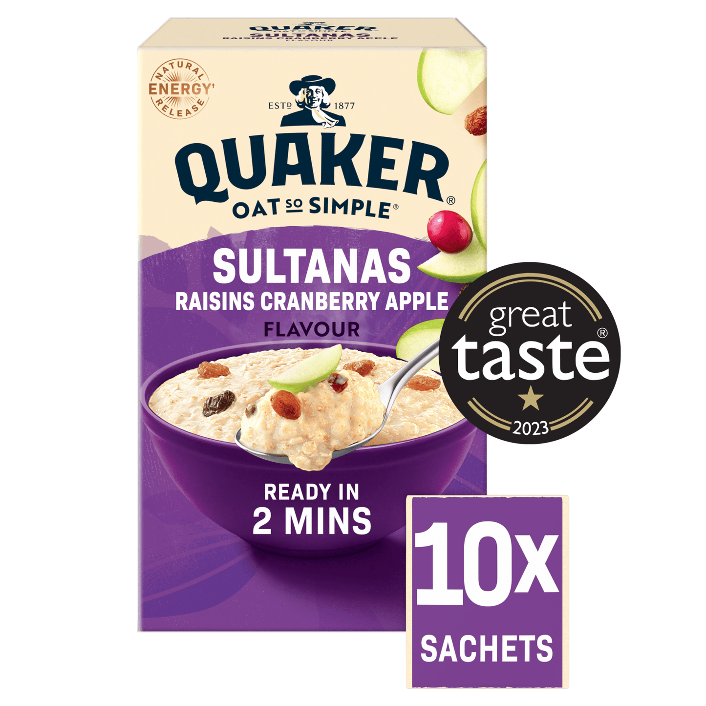 Quaker Oat So Simple Sultanas & Raisins Porridge Sachets 10x38.5g - UK Food & Drink - 5000108030591