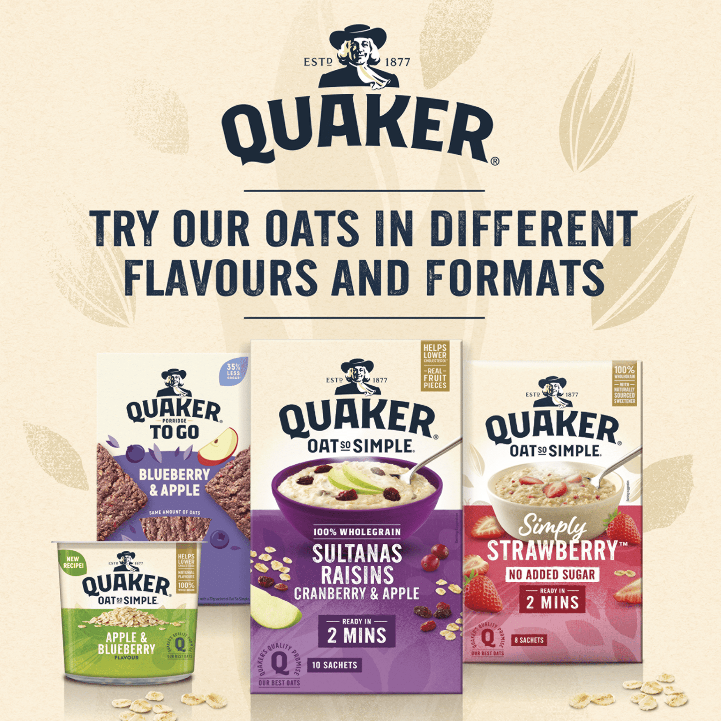 Quaker Oat So Simple Sultanas & Raisins Porridge Sachets 10x38.5g - UK Food & Drink - 5000108030591