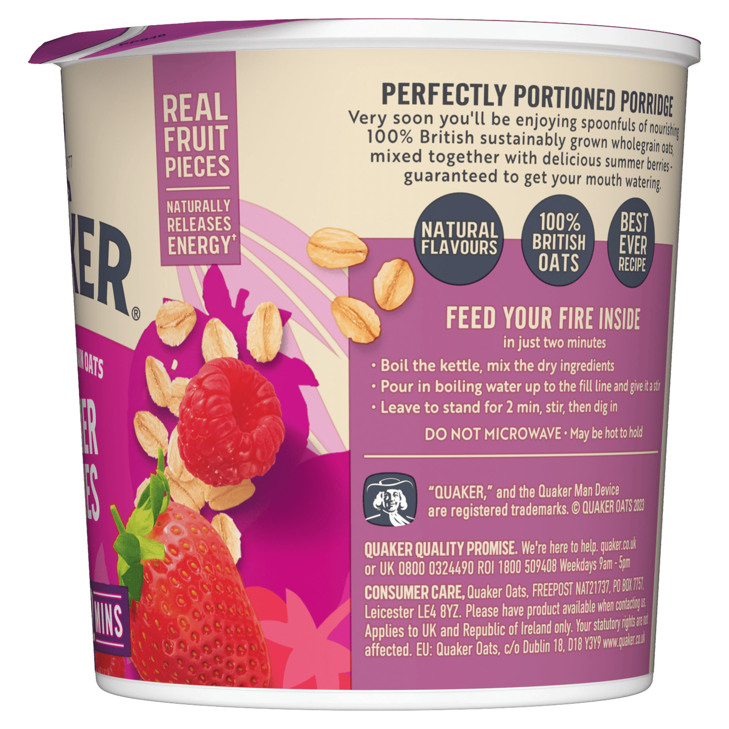 Quaker Oat So Simple Summer Berries Porridge Pot 58g - UK Food & Drink - 5000108133971