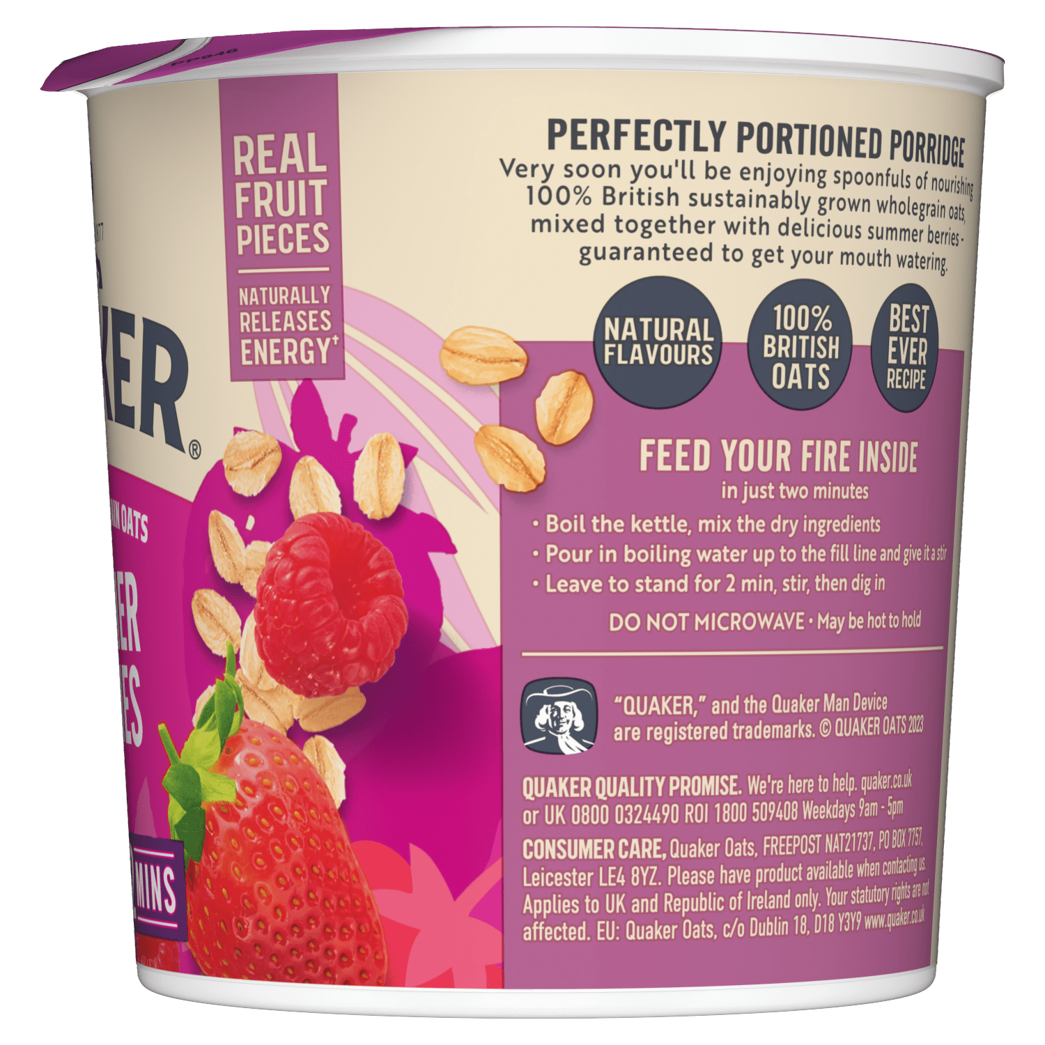 Quaker Oat So Simple Summer Berries Porridge Pot 58g - UK Food & Drink - 5000108133971