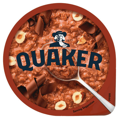 Quaker Oats Hazelnut Chocolate Porridge Pot 58g - UK Food & Drink - 5000108033837