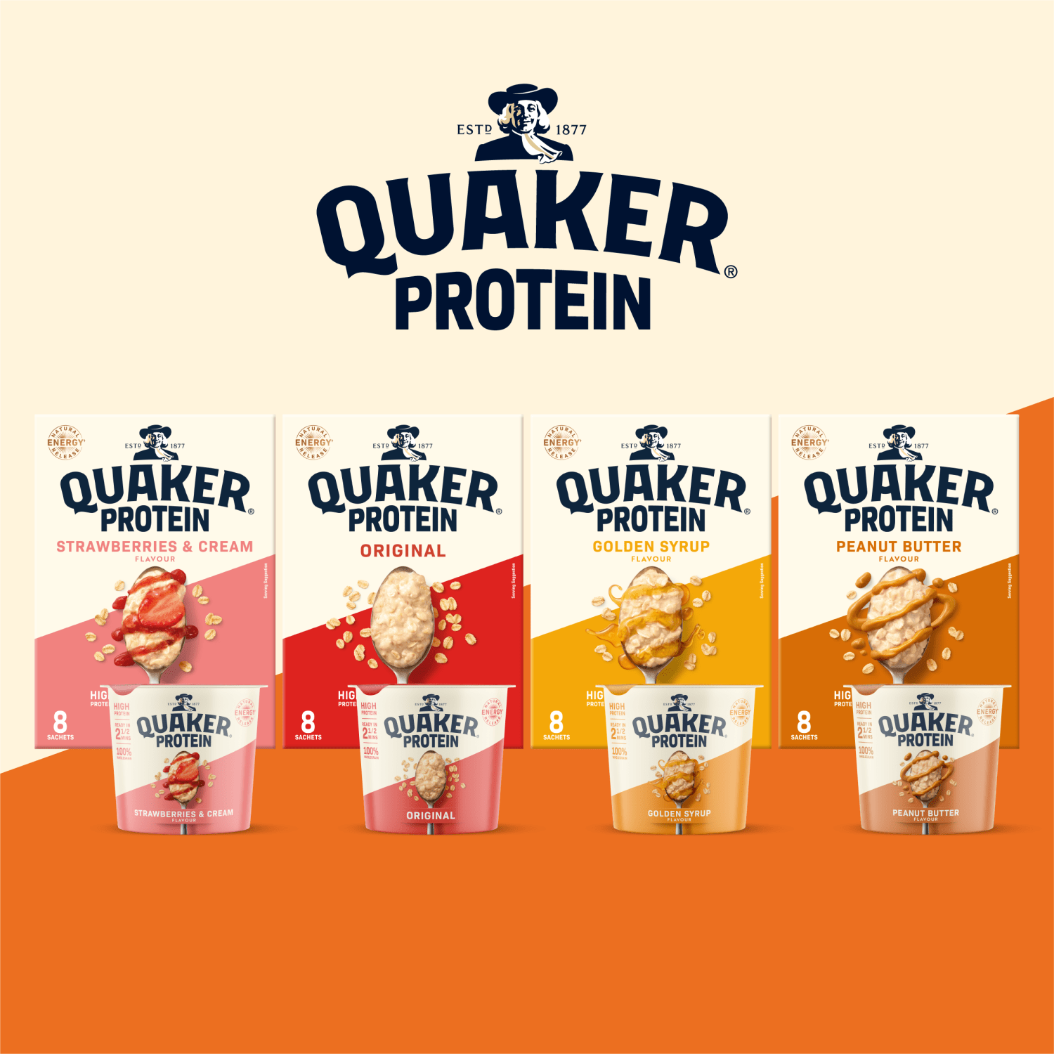 Quaker Oats High Protein Peanut Butter Porridge Pot 59g - UK Food & Drink - 5000108033677