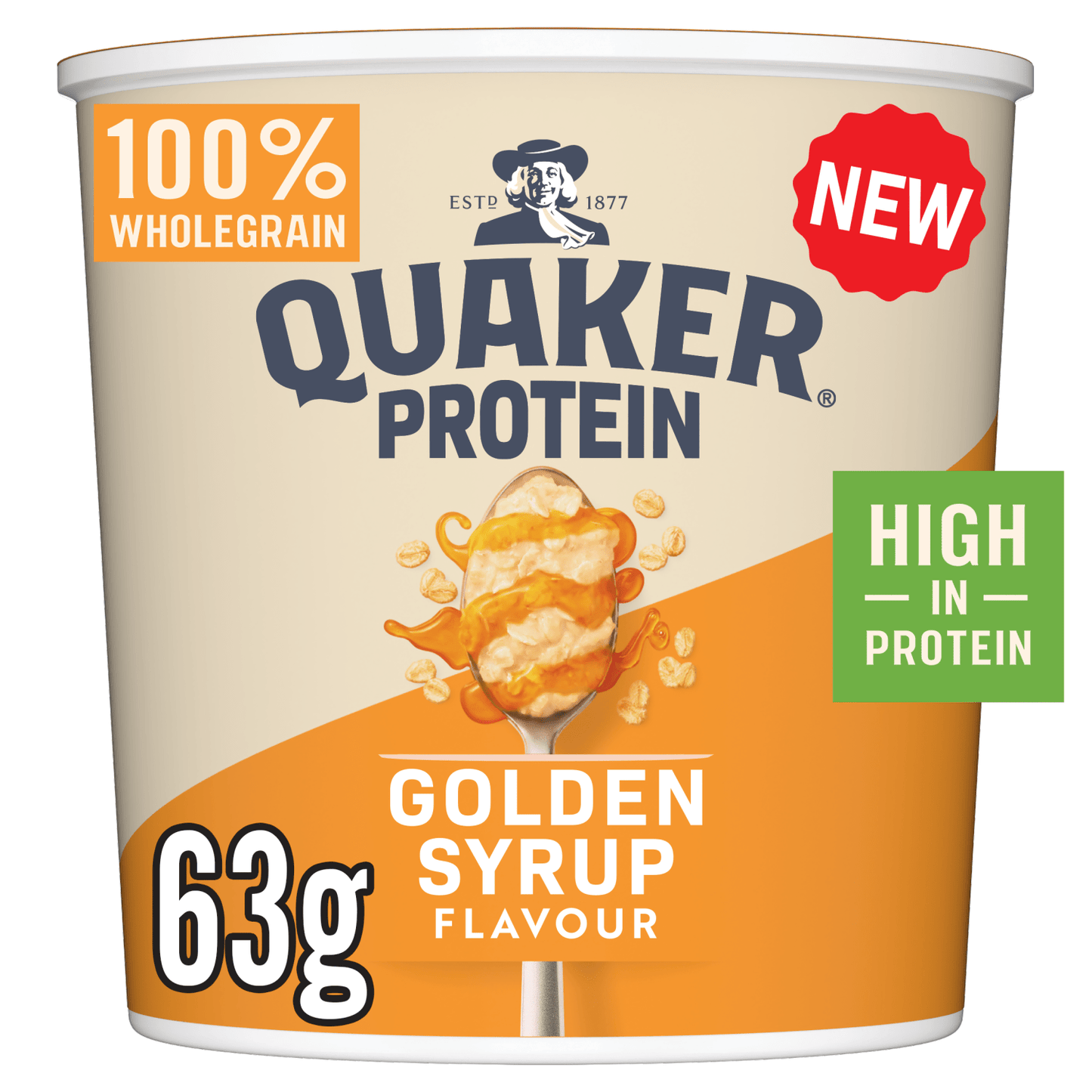 Quaker Oats Protein Golden Syrup Porridge Pot 63g - UK Food & Drink - 5000108974208