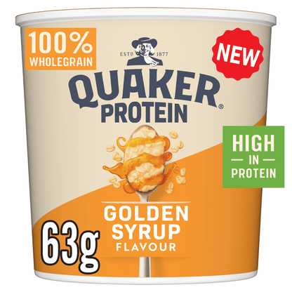 Quaker Oats Protein Golden Syrup Porridge Pot 63g - UK Food & Drink - 5000108974208