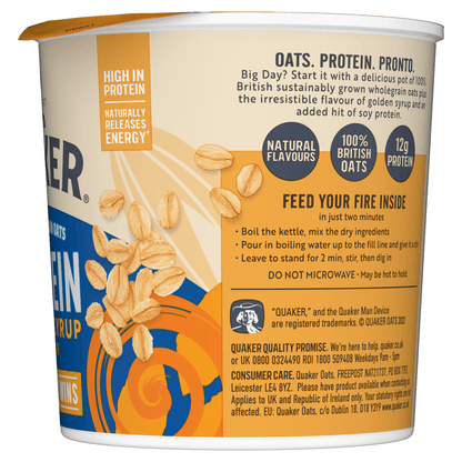 Quaker Oats Protein Golden Syrup Porridge Pot 63g - UK Food & Drink - 5000108974208