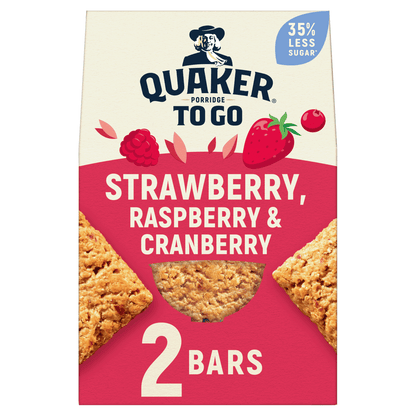 Quaker Porridge To Go Mixed Berries Breakfast Bars 2x55g - UK Food & Drink - 5000108033226