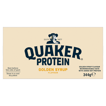 Quaker Protein Golden Syrup Porridge Sachets Oat so Simple 8x43g - UK Food & Drink - 5000108982272