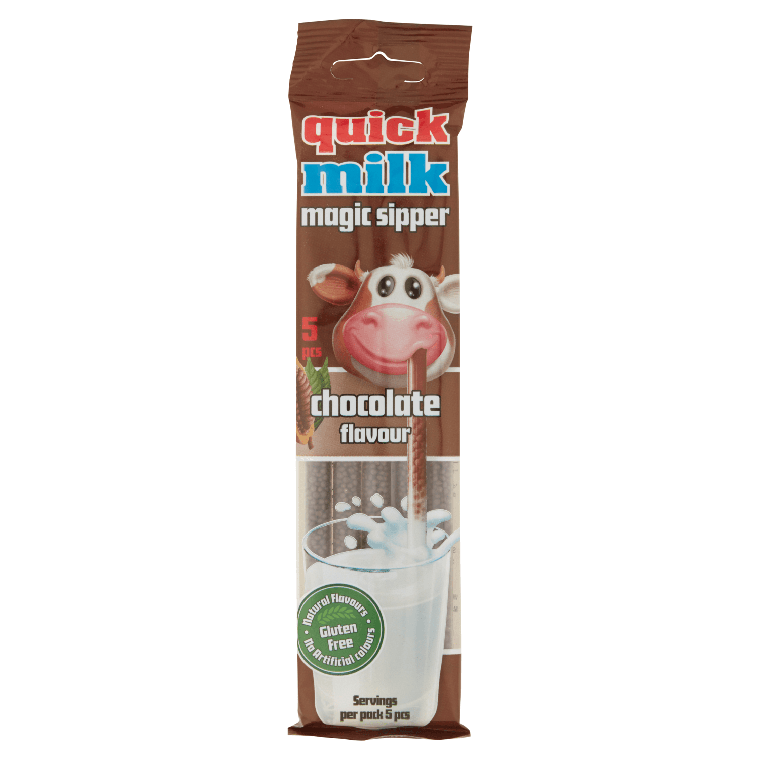 Quick Milk Magic Sipper Chocolate Flavour 5 x 6g (30g) - UK Food & Drink - 5996071650648