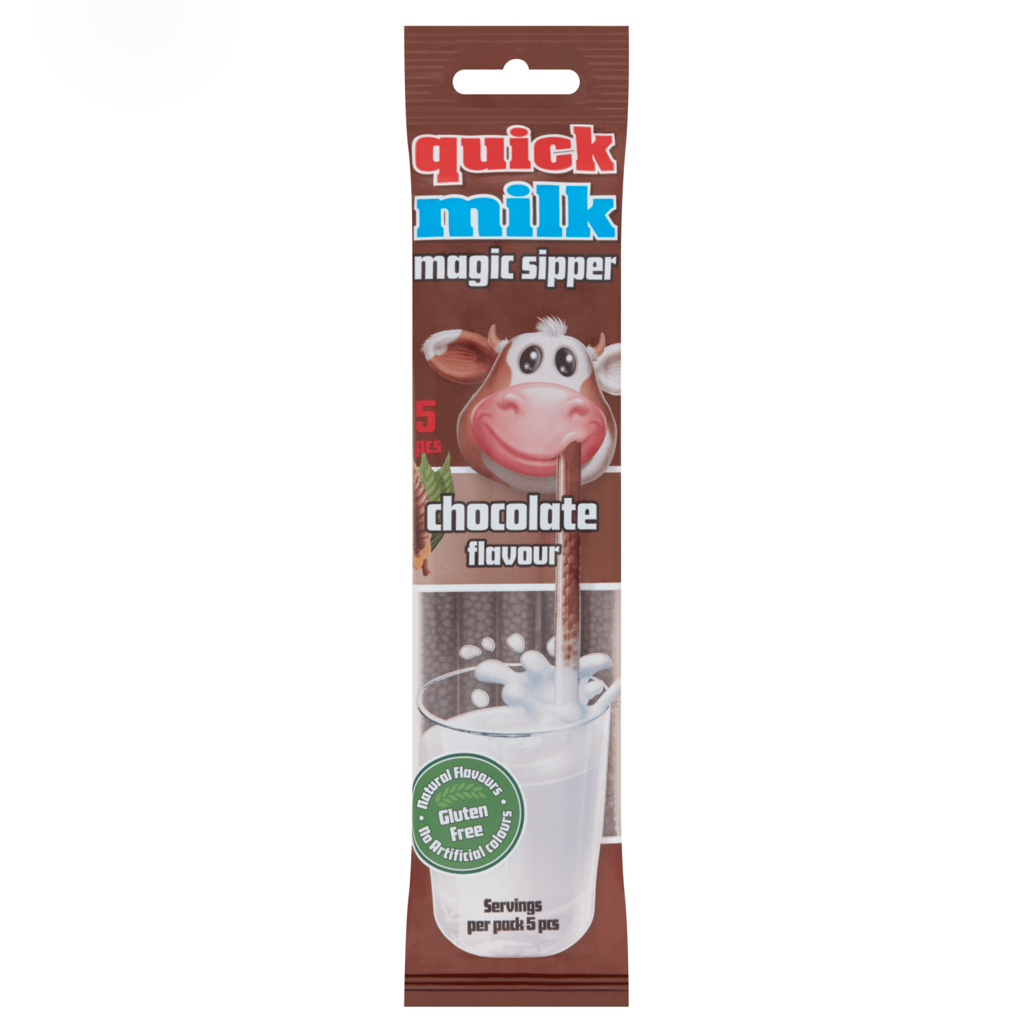 Quick Milk Magic Sipper Chocolate Flavour 5 x 6g (30g) - UK Food & Drink - 5996071650648