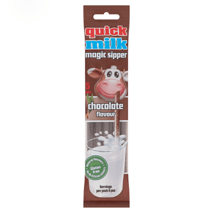Quick Milk Magic Sipper Chocolate Flavour 5 x 6g (30g) - UK Food & Drink - 5996071650648