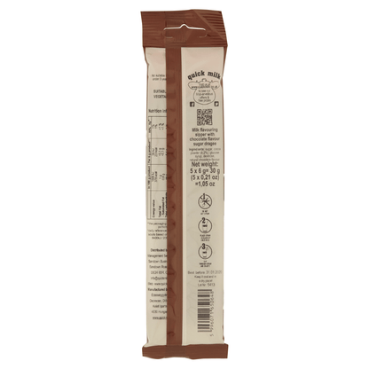 Quick Milk Magic Sipper Chocolate Flavour 5 x 6g (30g) - UK Food & Drink - 5996071650648
