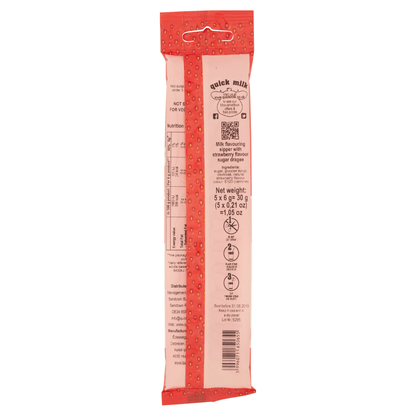Quick Milk Magic Sipper Strawberry Flavour 5 x 6g (30g) - UK Food & Drink - 5996071650655