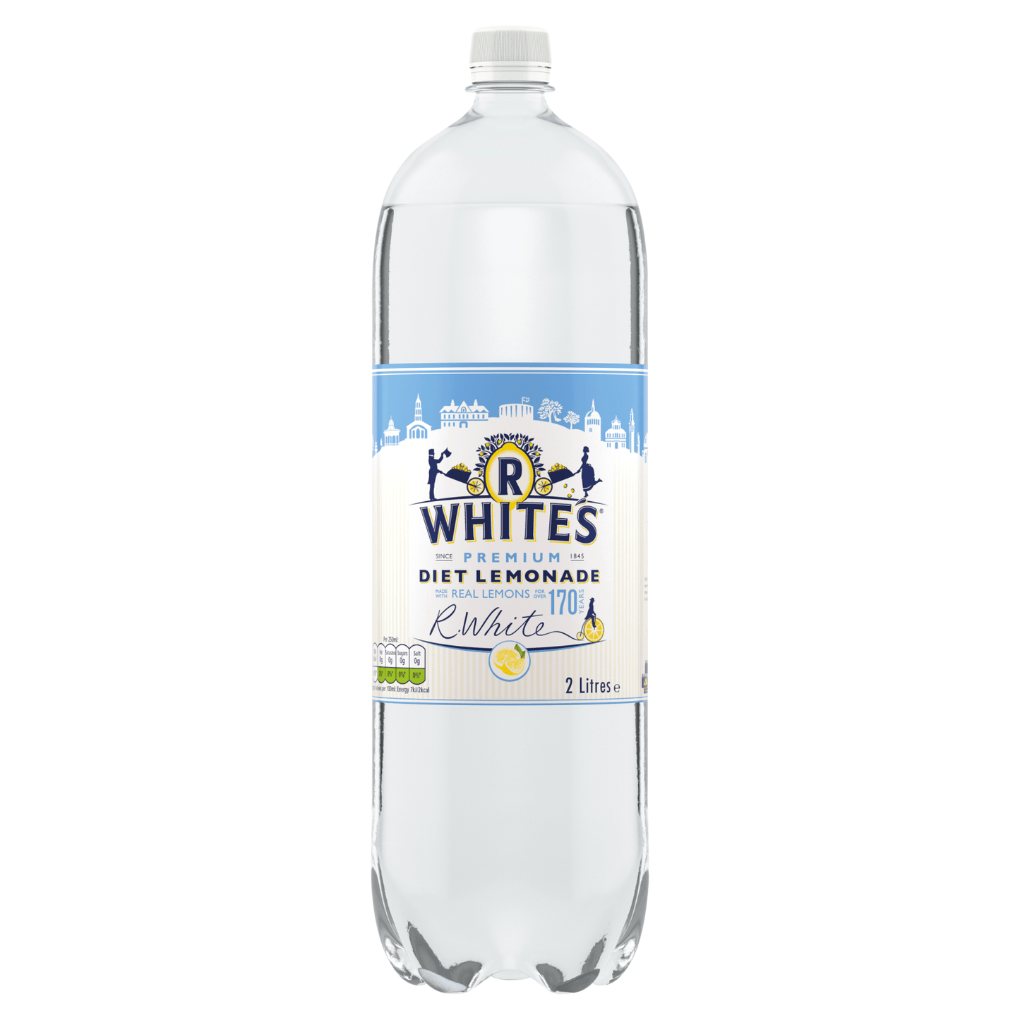 R White's Premium Diet Lemonade 2 Litres - UK Food & Drink - 5010018002212