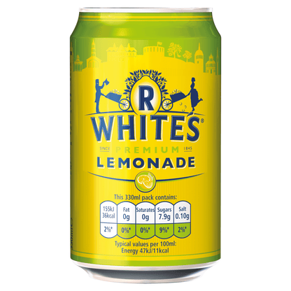 R Whites Premium Lemonade 330ml - UK Food & Drink - 5010018003165