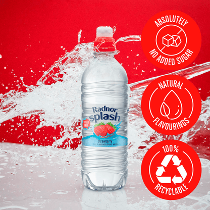 Radnor Splash Strawberry Still Flavoured Spring Water 6 x 500ml - UK Food & Drink - 5026109006557