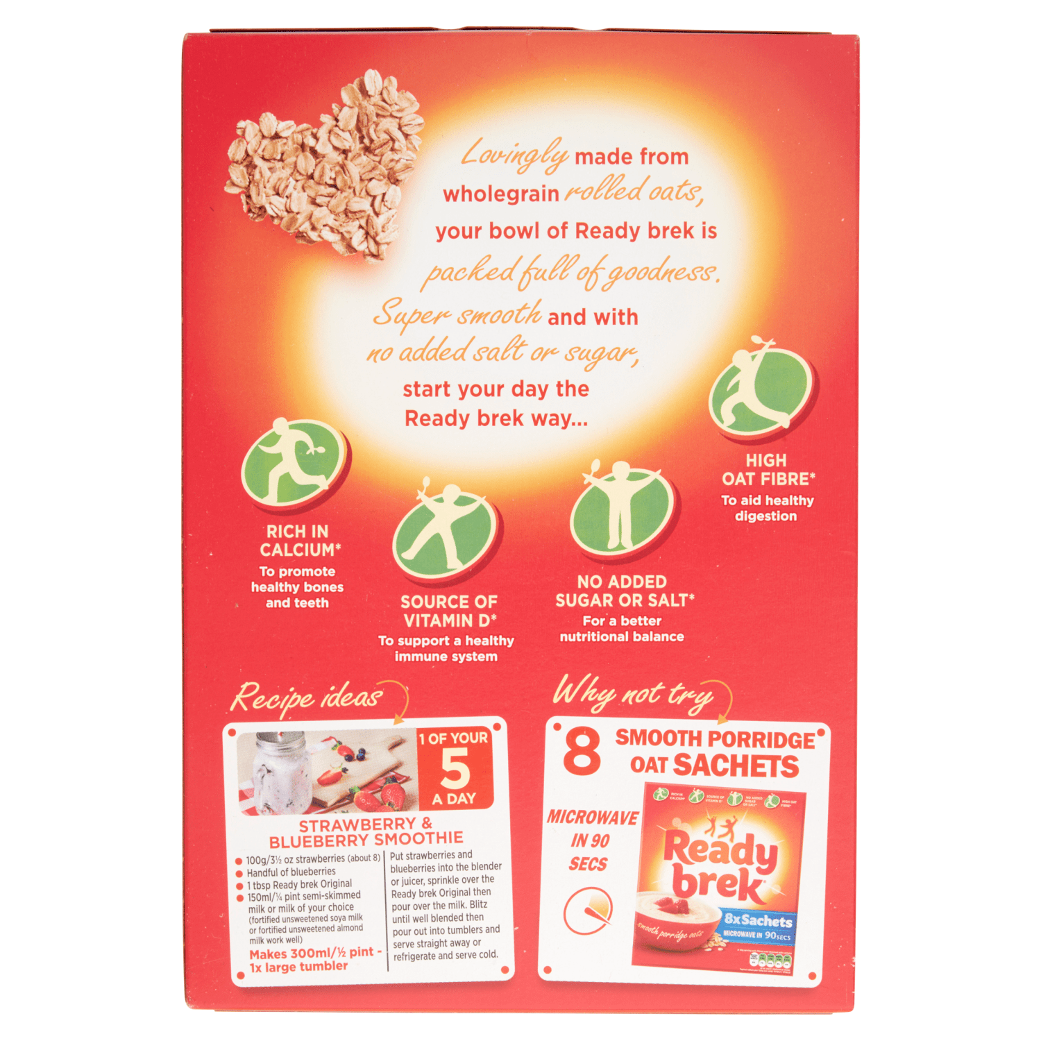 Ready Brek Smooth Porridge Oats Original 450g - UK Food & Drink - 5010029219494
