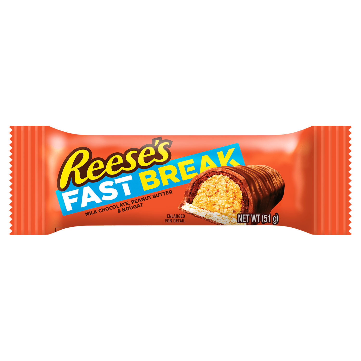 Reese's Milk Chocolate, Peanut Butter & Nougat Fast Break 51g - UK Food & Drink - 34000152575