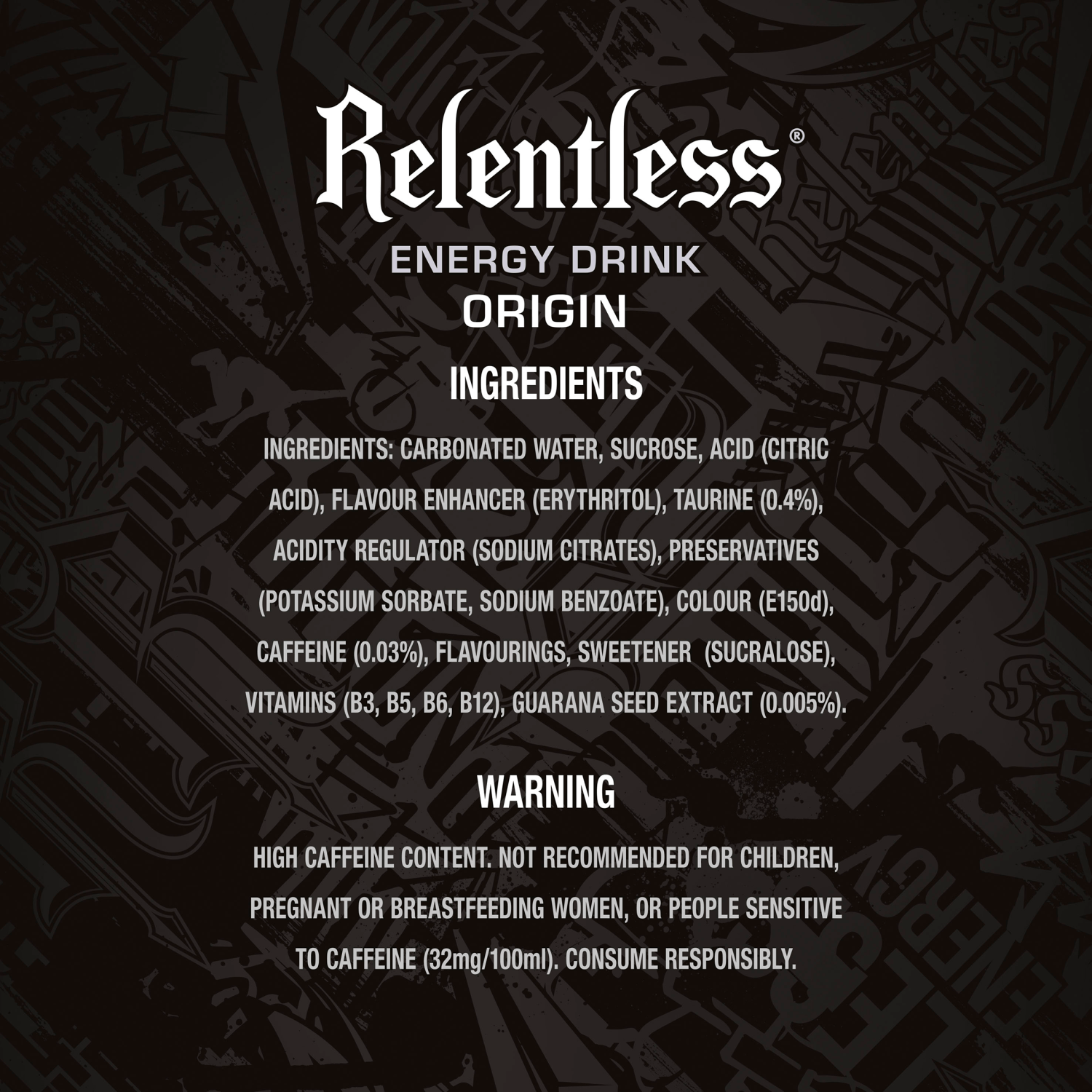 Relentless Energy Drink Original 500ml - UK Food & Drink - 5060466510210