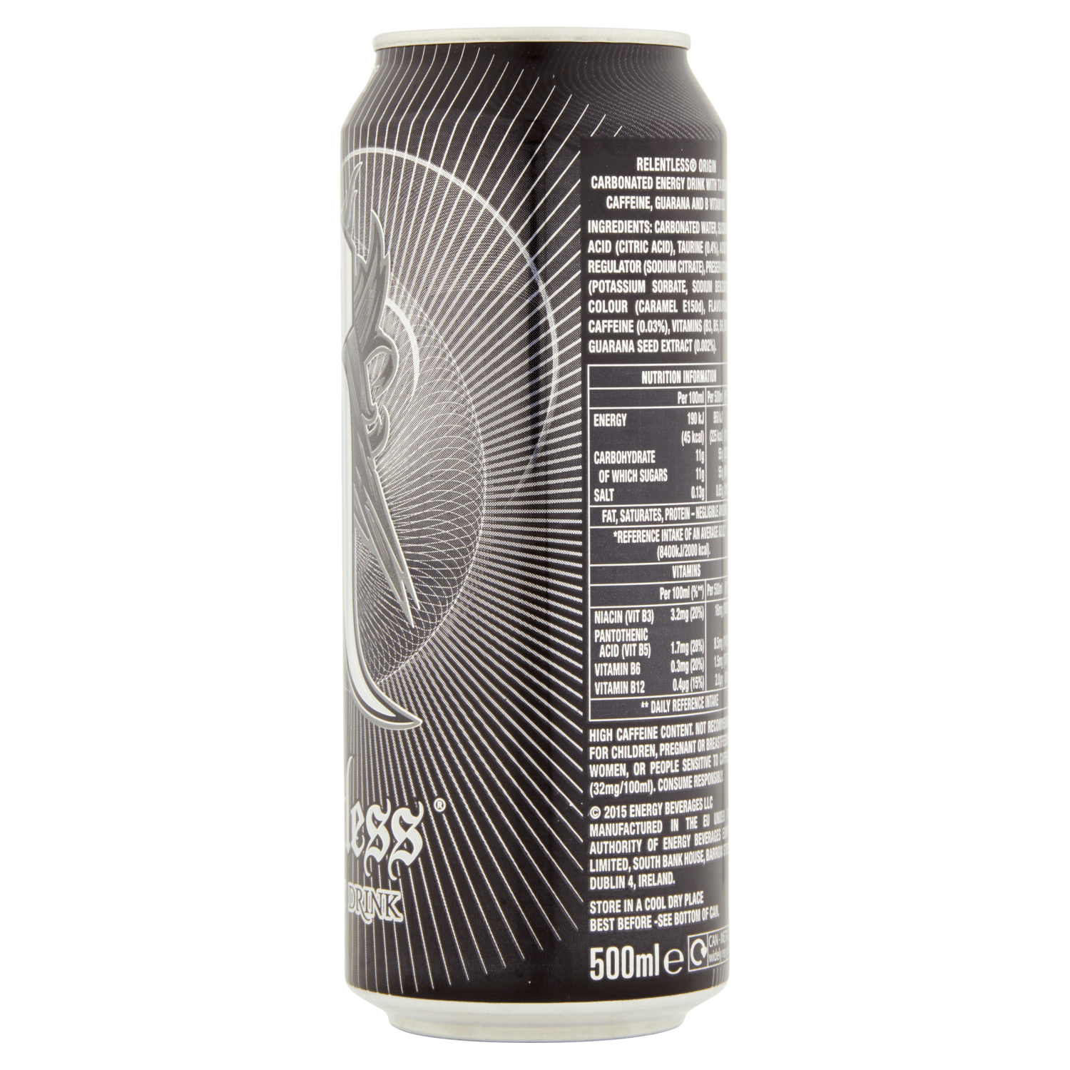 Relentless Energy Drink Original 500ml - UK Food & Drink - 5060466510210