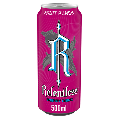 Relentless Fruit Punch Energy Drink 500ml - UK Food & Drink - 5061013960243