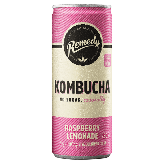 Remedy Kombucha Raspberry Lemonade 250ml - UK Food & Drink - 9350271000126