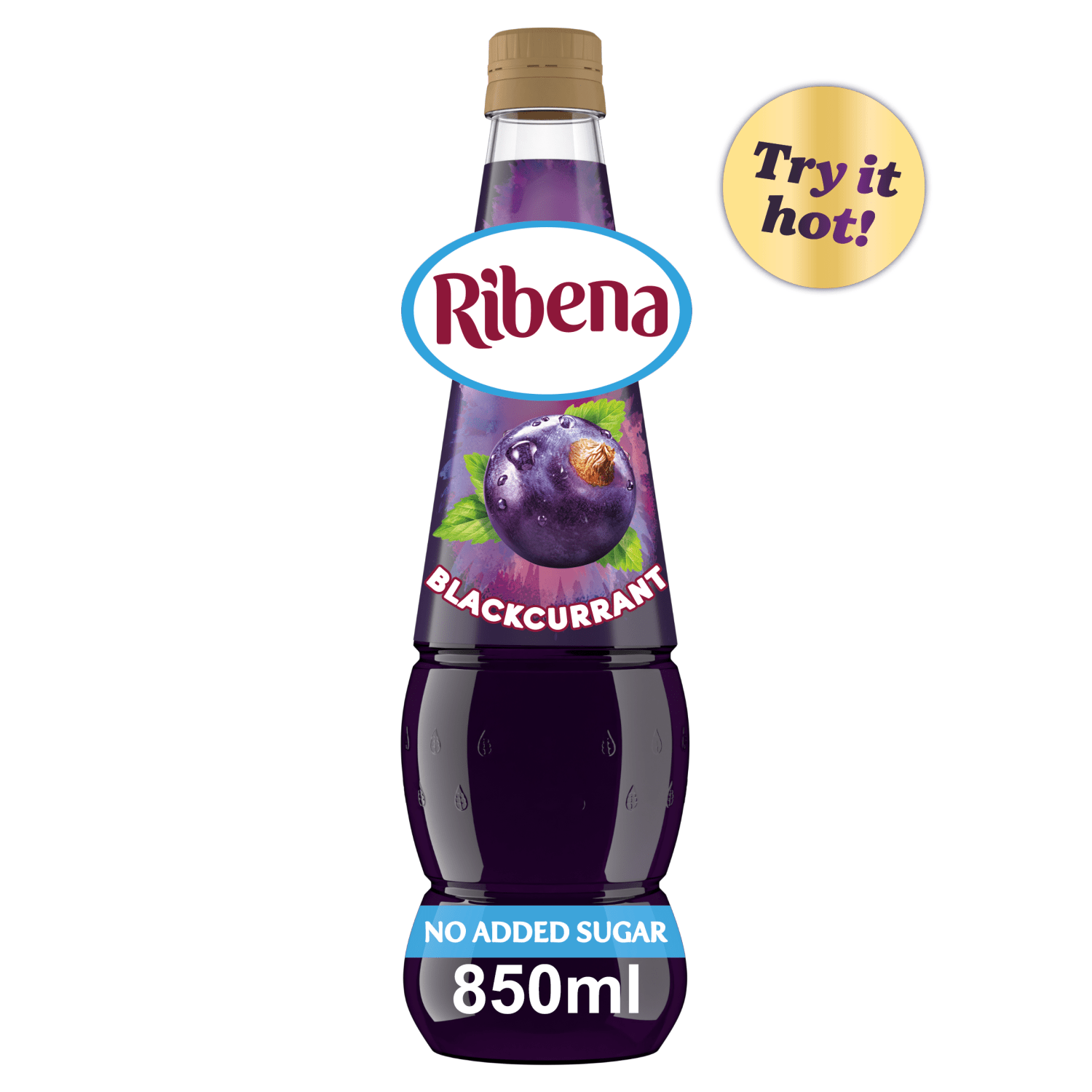 Ribena Blackcurrant Squash No Added Sugar 850ml - UK Food & Drink - 5054267003385