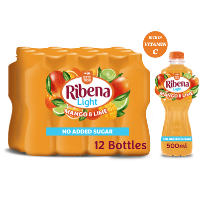 Ribena Mango and Lime Juice Drink No Added Sugar 500ml - UK Food & Drink - 5054267000346