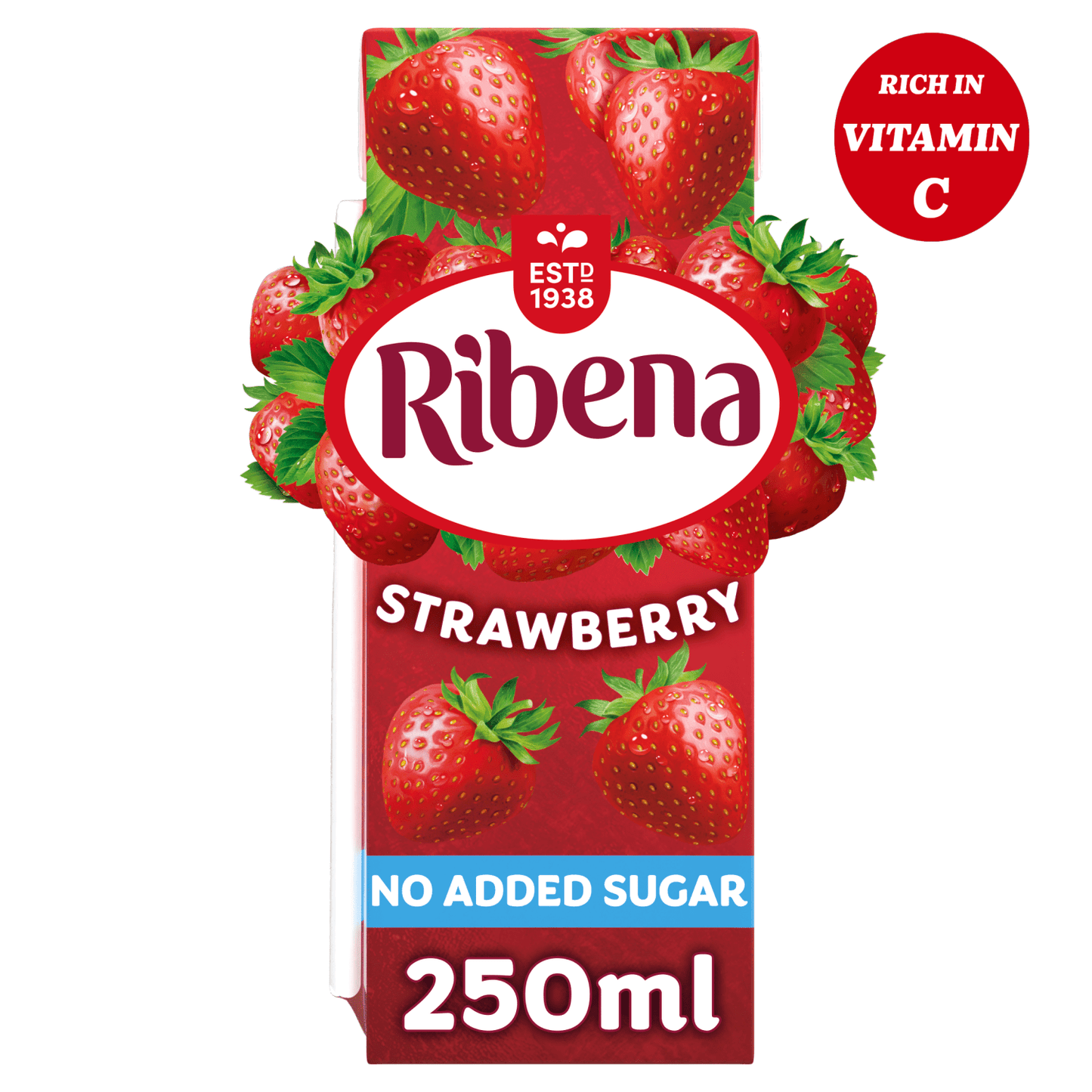 Ribena No Added Sugar Strawberry Juice Drink Carton 250ml - UK Food & Drink - 5054267006119