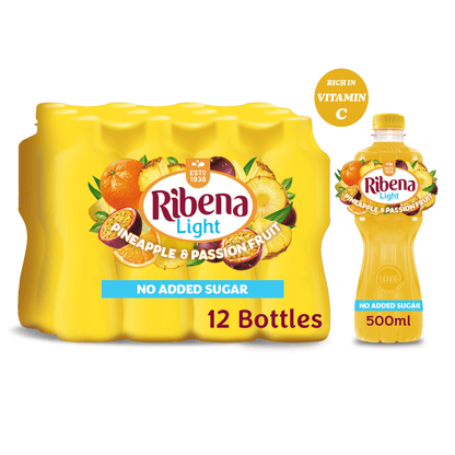 Ribena Pineapple and Passion Fruit Juice Drink No Added Sugar 500ml - UK Food & Drink - 5054267004375