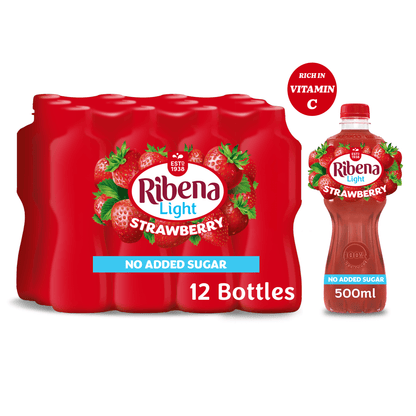 Ribena Strawberry Juice Drink No Added Sugar 500ml - UK Food & Drink - 5054267002319
