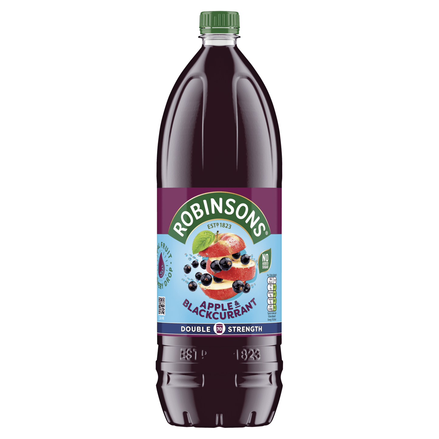 Robinsons Double Strength Apple & Blackcurrant No Added Sugar Fruit Squash 1.75L - UK Food & Drink - 5010102115491