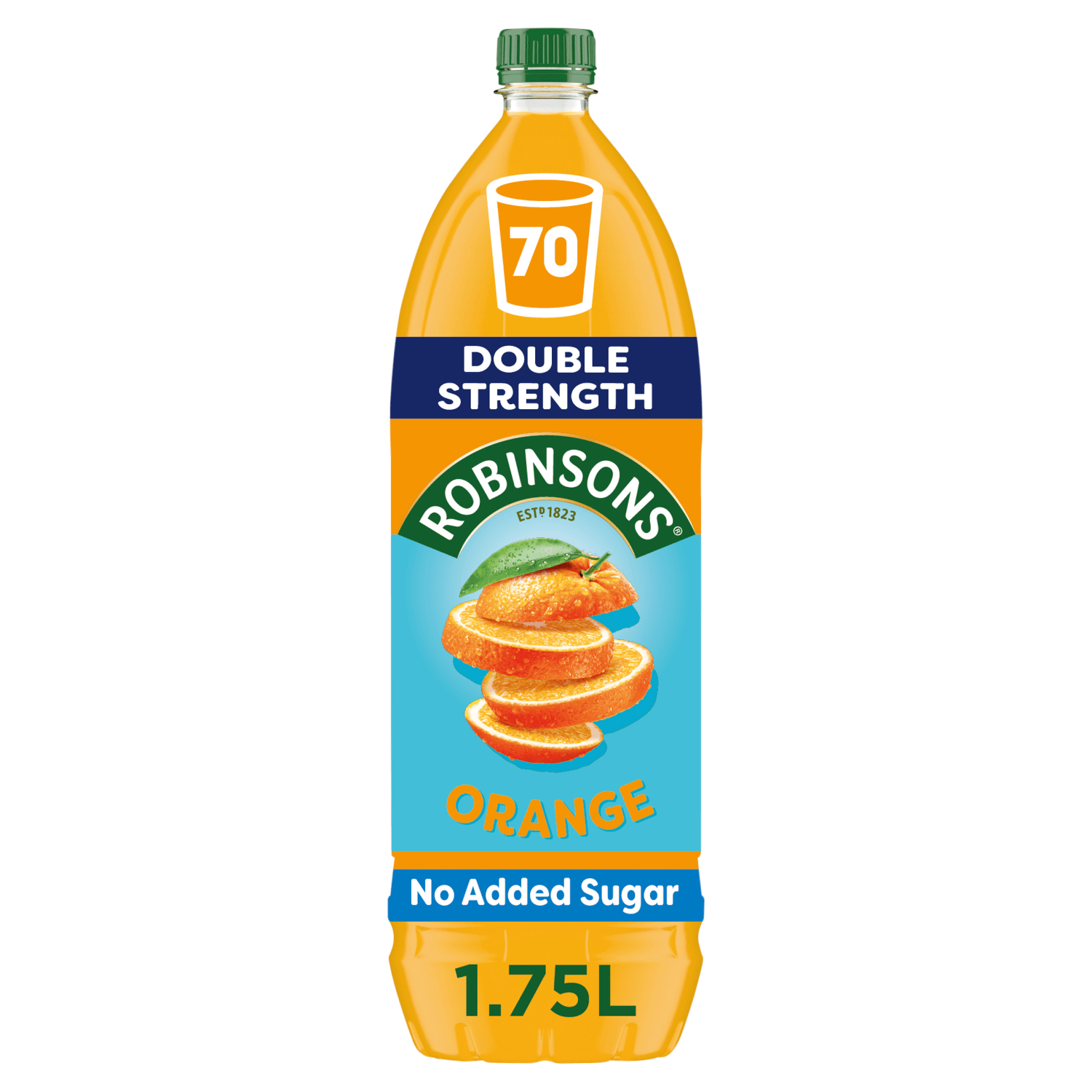 Robinsons Double Strength Orange No Added Sugar Fruit Squash 1.75 L - UK Food & Drink - 5010102114135