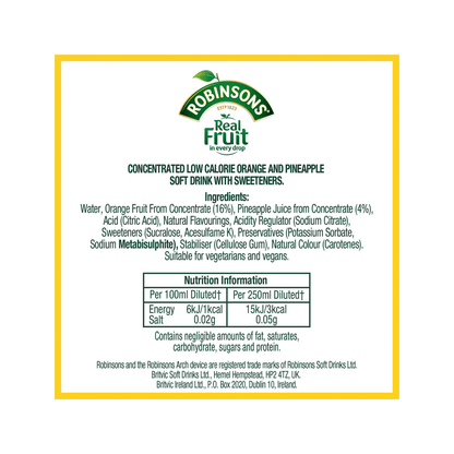 Robinsons Double Strength Orange & Pineapple 750ml - UK Food & Drink - 5010102245181