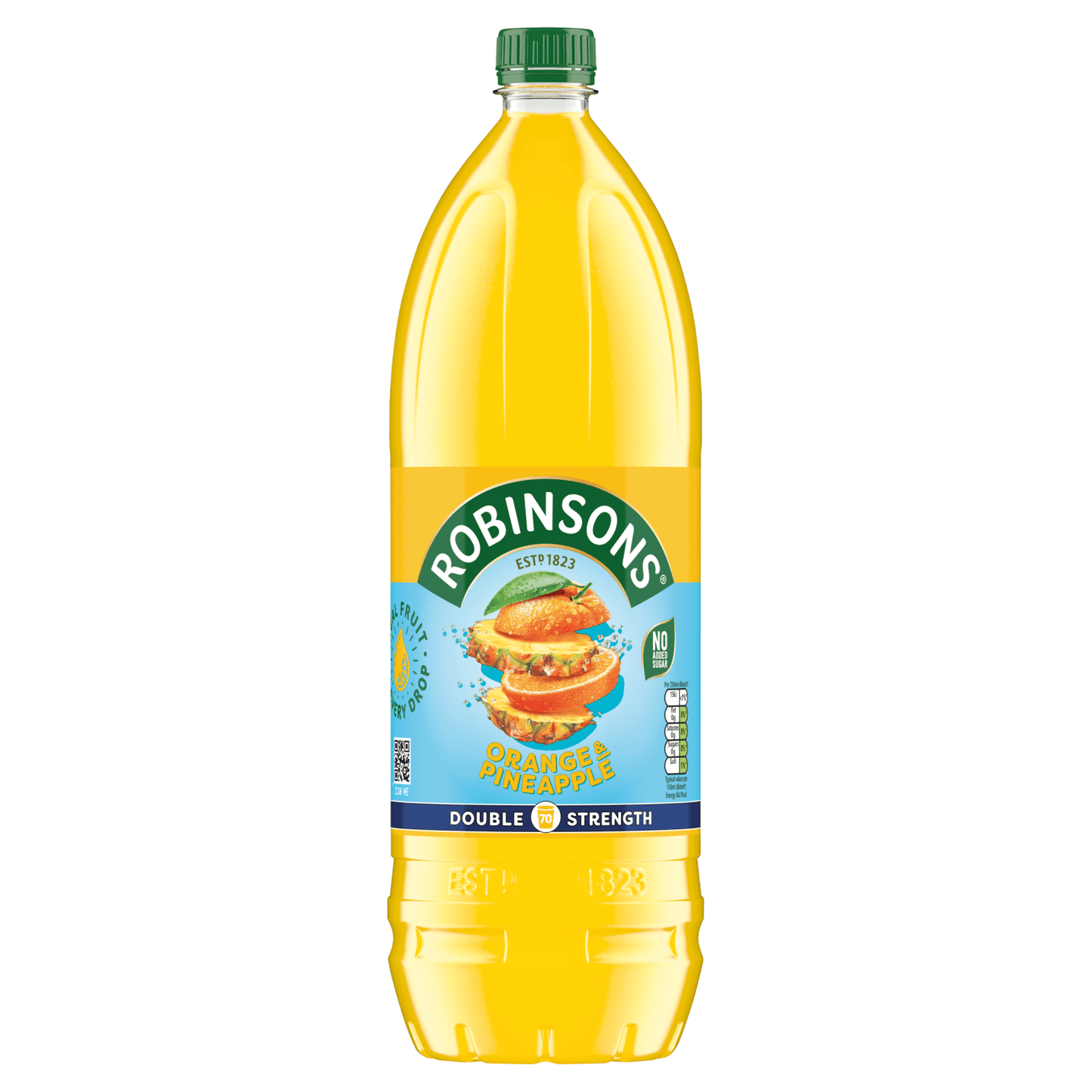Robinsons Double Strength Orange & Pineapple No Added Sugar Fruit Squash 1.75 L - UK Food & Drink - 5010102115545