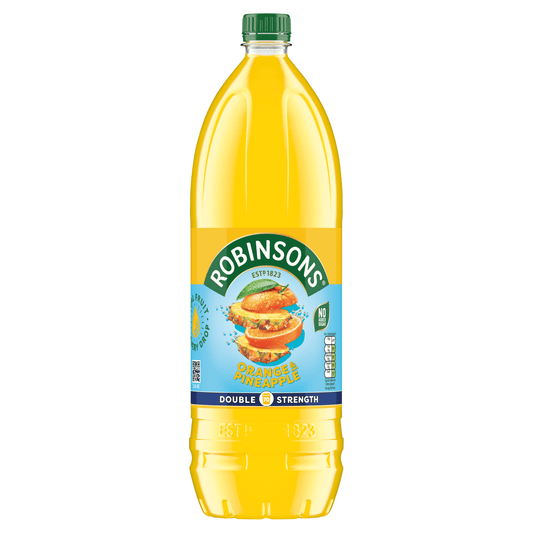 Robinsons Double Strength Orange & Pineapple No Added Sugar Fruit Squash 1.75 L - UK Food & Drink - 5010102115545