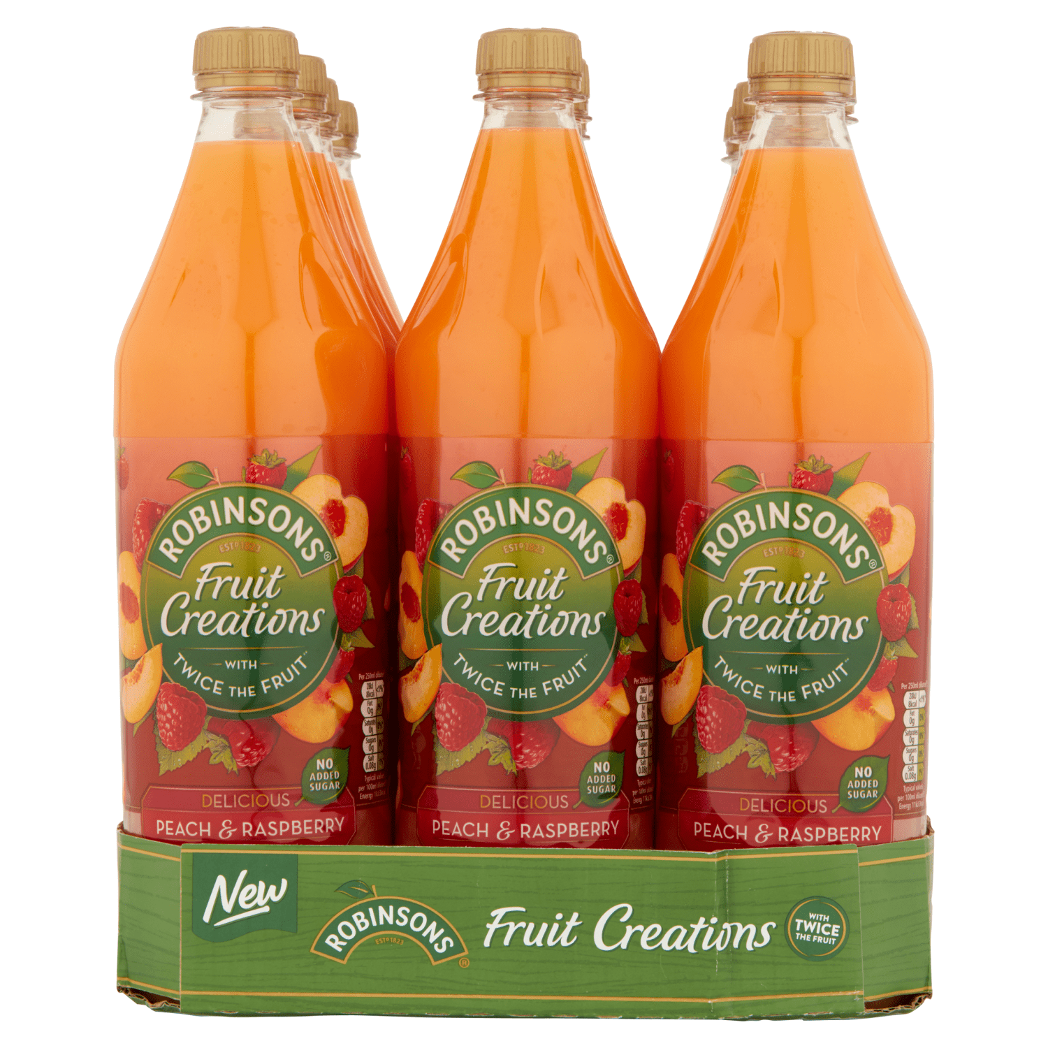 Robinsons Fruit Creations Peach & Raspberry 1L - UK Food & Drink - 5010102240421