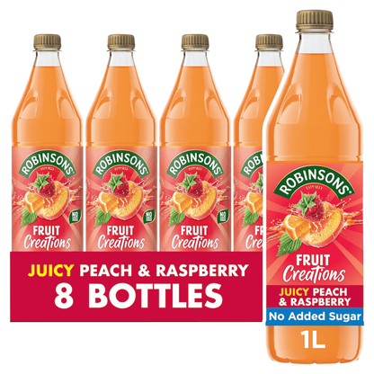 Robinsons Fruit Creations Peach & Raspberry 1L - UK Food & Drink - 5010102240421