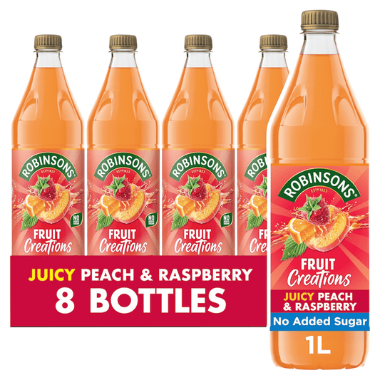 Robinsons Fruit Creations Peach & Raspberry 1L - UK Food & Drink - 5010102240421