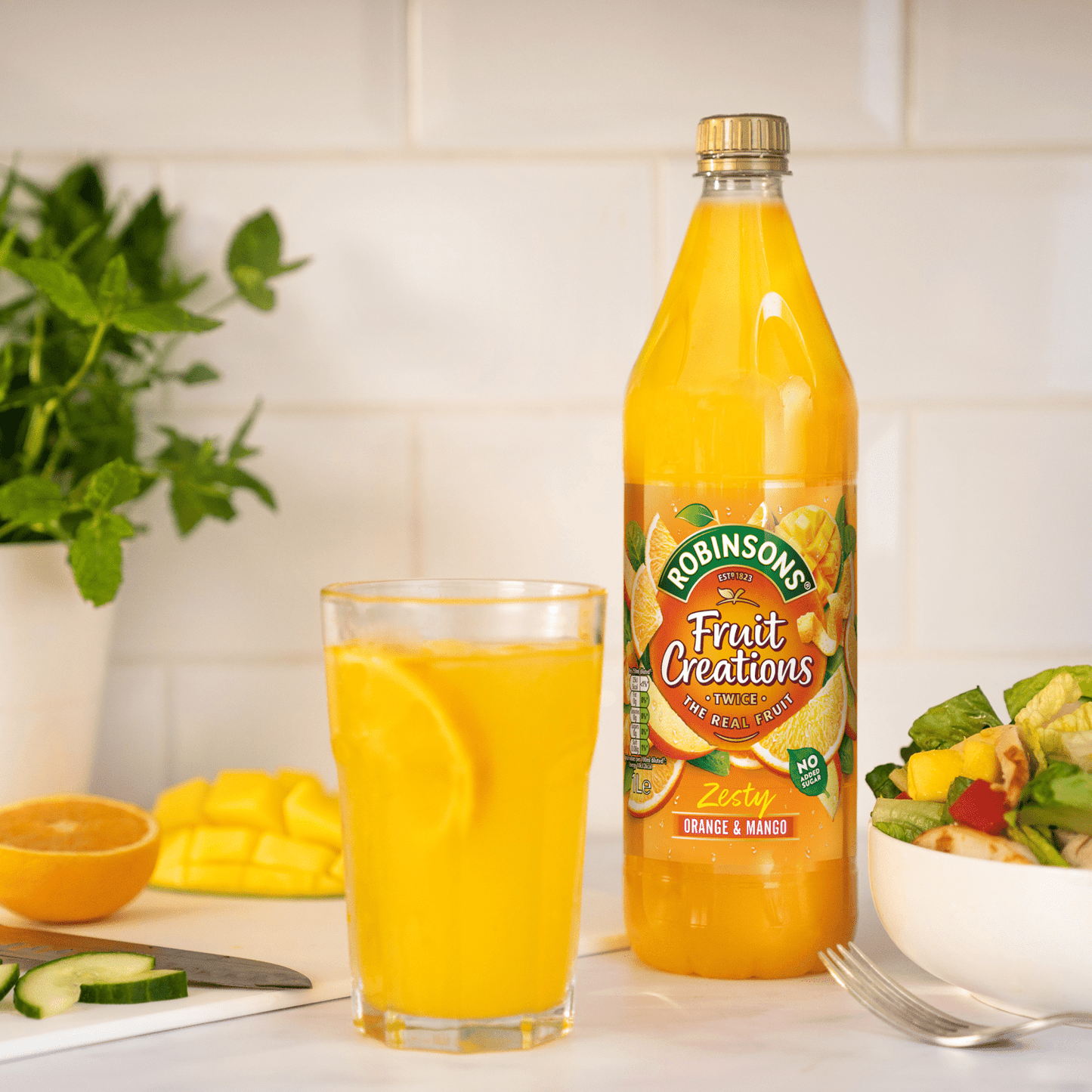Robinsons Fruit Creations Zesty Orange and Mango 1L - UK Food & Drink - 5010102240384