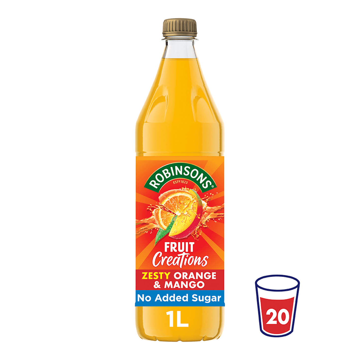 Robinsons Fruit Creations Zesty Orange and Mango 1L - UK Food & Drink - 5010102240384