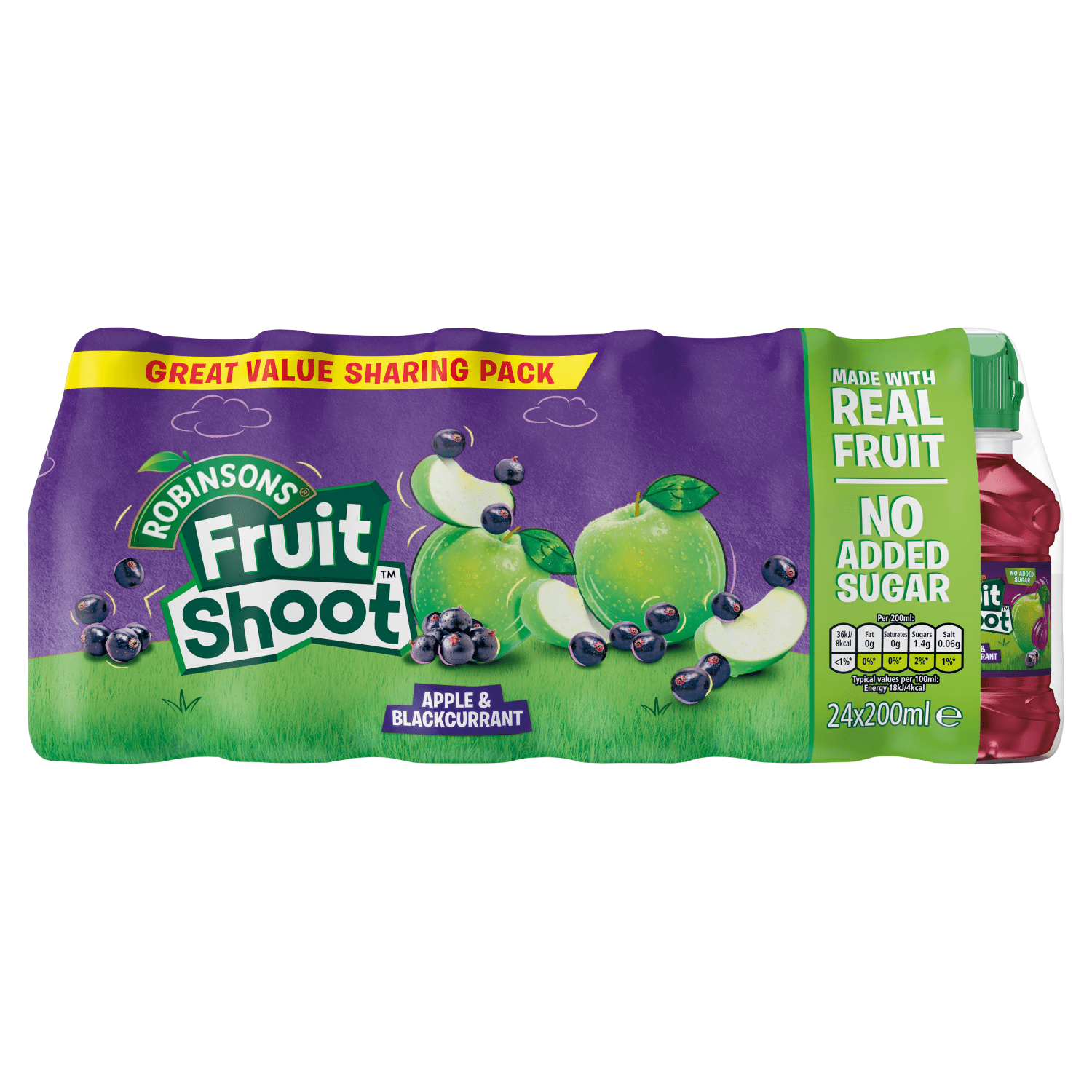 Robinsons Fruit Shoot Apple & Blackcurrant 24 x 200ml - UK Food & Drink - 5010102109353