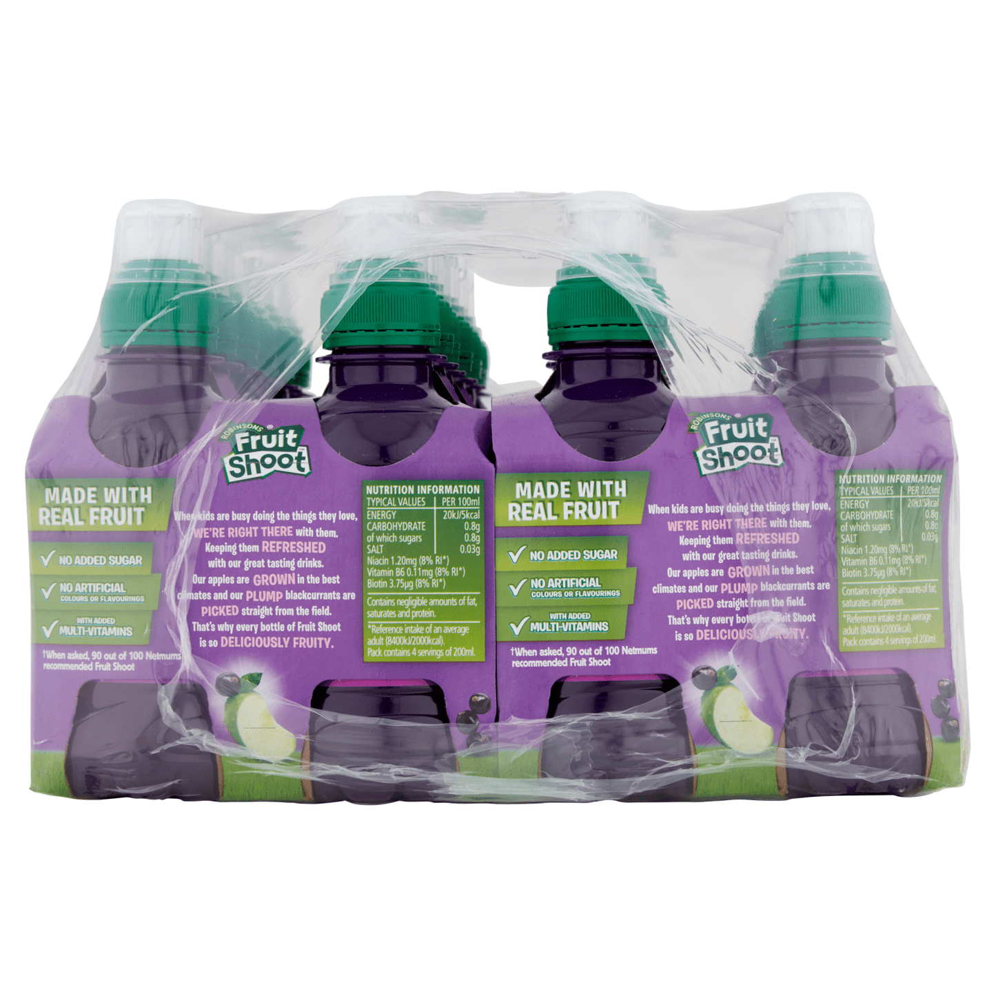 Robinsons Fruit Shoot Apple & Blackcurrant Juice Drink 4 x 200ml - UK Food & Drink - 5010102105416