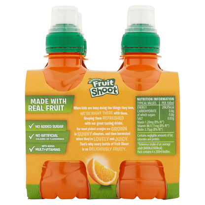 Robinsons Fruit Shoot Orange Juice Drink 4 x 200ml - UK Food & Drink - 5010102111929